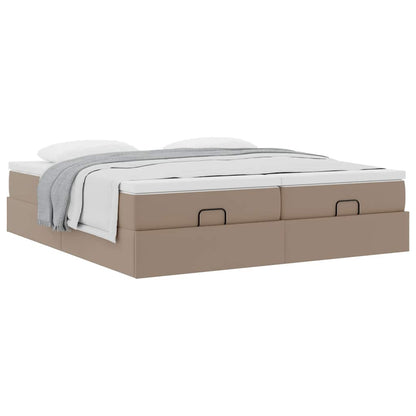 Struttura Letto Pouf con Materassi 160x200 cm Similpelle