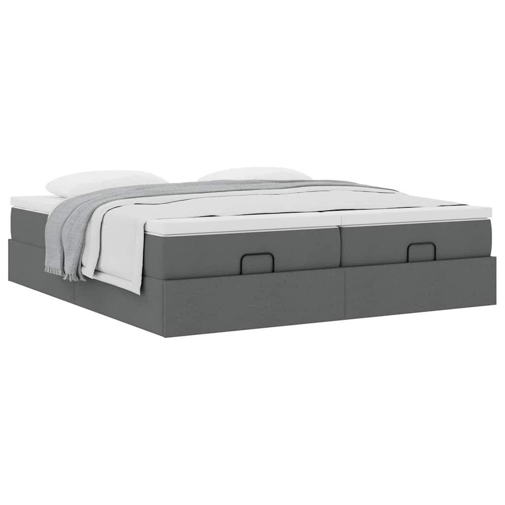 Struttura Letto Pouf con Materassi 180x200 cm in Tessuto