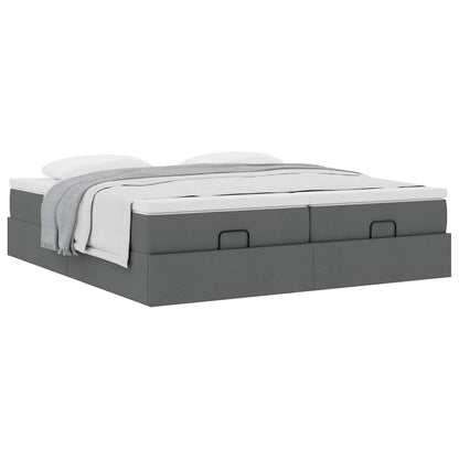 Struttura Letto Pouf con Materassi 180x200 cm in Tessuto