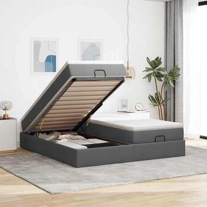 Struttura Letto Pouf con Materassi 180x200 cm in Tessuto
