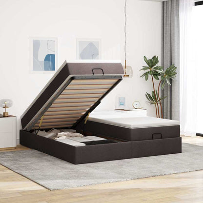 Struttura Letto Pouf con Materassi 180x200 cm in Tessuto