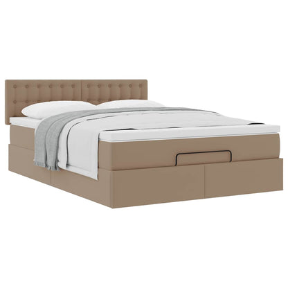 Struttura Letto Pouf con Materasso 140x200 cm Similpelle
