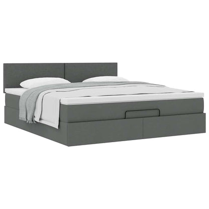 Struttura Letto Pouf con Materasso 160x200 cm in Tessuto