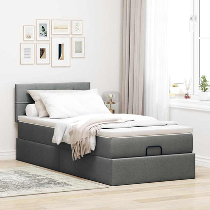 Struttura Letto Pouf con Materasso 100x200 cm in Tessuto