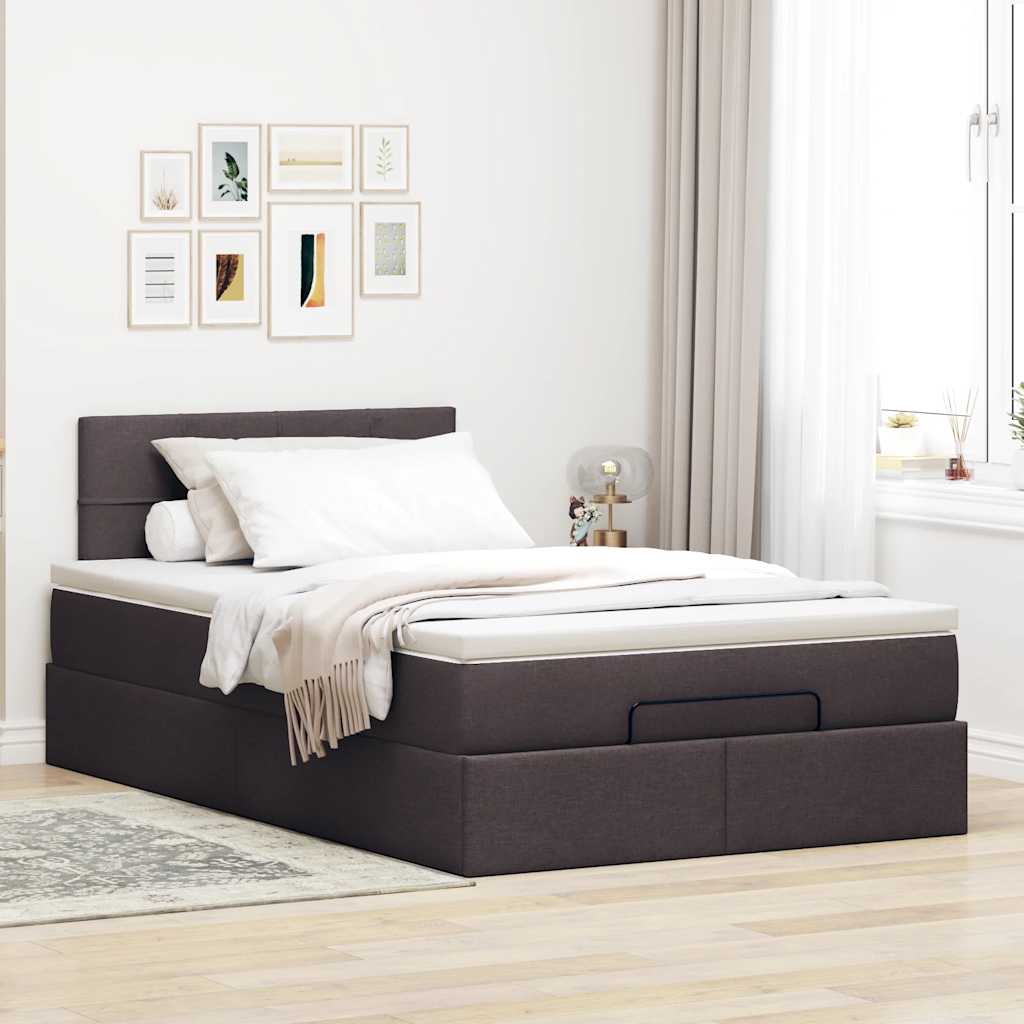 Struttura Letto Pouf con Materasso 80x200 cm in Tessuto