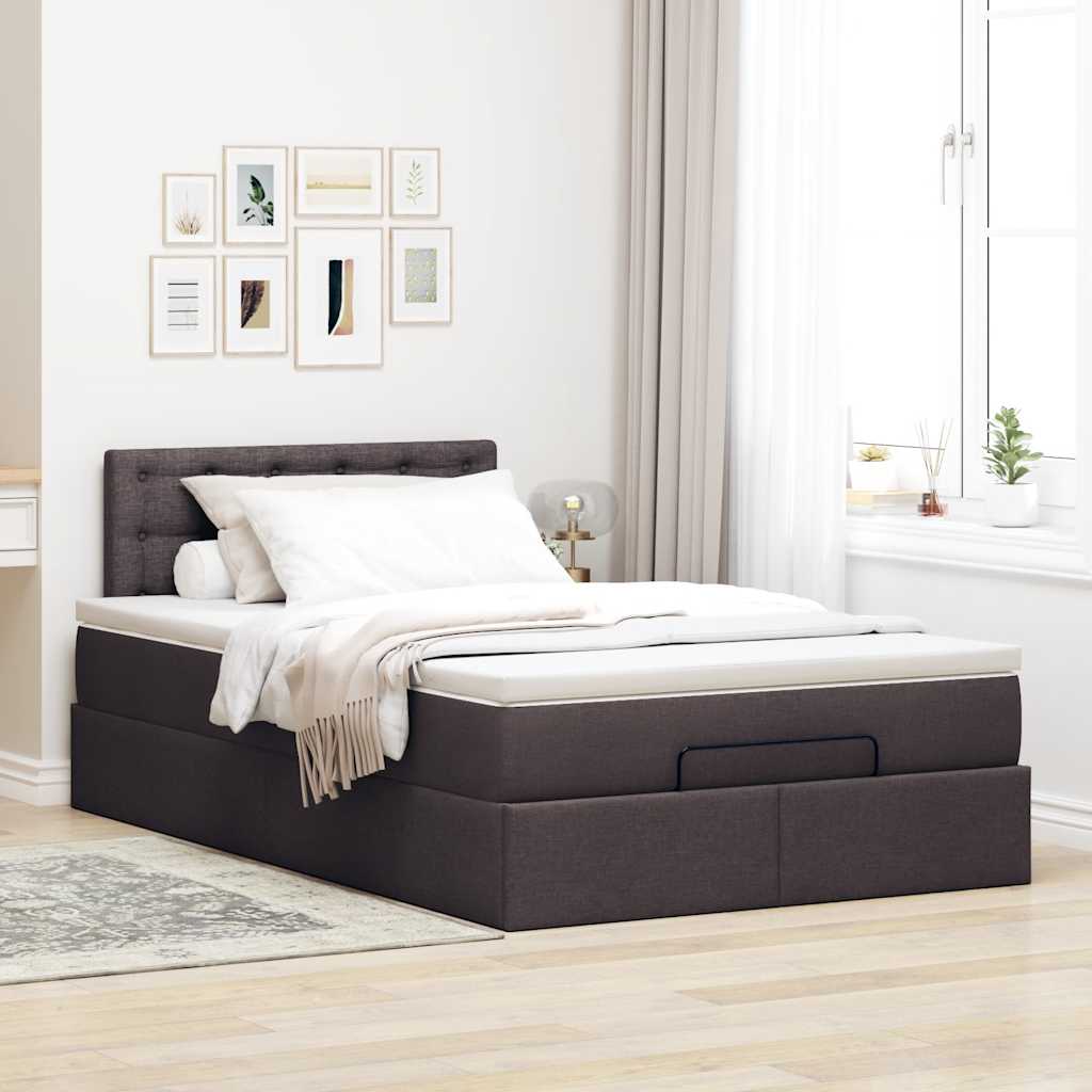 Struttura Letto Pouf con Materasso 80x200 cm in Tessuto
