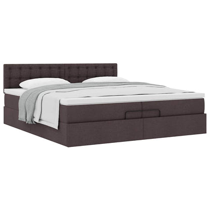 Struttura Letto Pouf con Materasso 200x200 cm in Tessuto