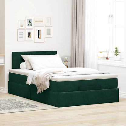 Struttura Letto Pouf con Materasso 120x200 cm Velluto