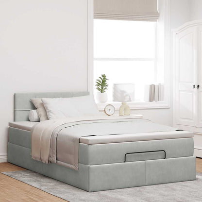 Struttura Letto Pouf con Materasso 120x200 cm Velluto