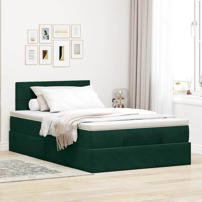 Struttura Letto Pouf con Materasso 120x200 cm Velluto