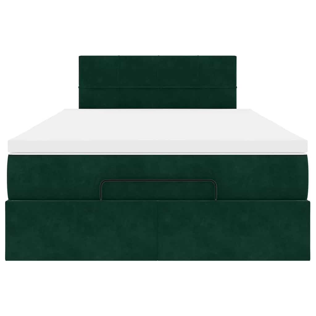 Struttura Letto Pouf con Materasso 120x200 cm Velluto
