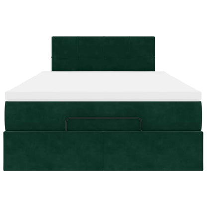 Struttura Letto Pouf con Materasso 120x200 cm Velluto
