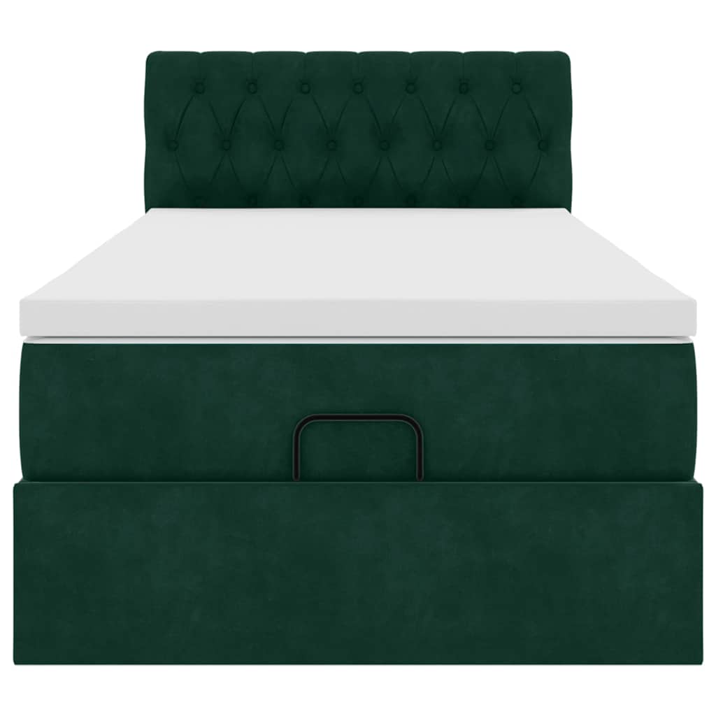 Struttura Letto Pouf con Materasso 80x200 cm Velluto