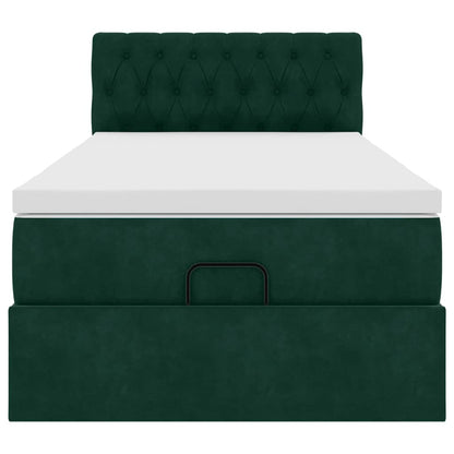 Struttura Letto Pouf con Materasso 80x200 cm Velluto