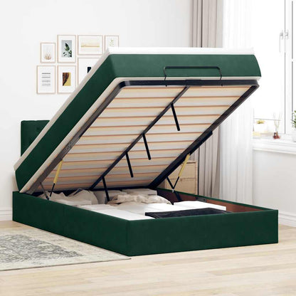 Struttura Letto Pouf con Materasso 120x200 cm Velluto