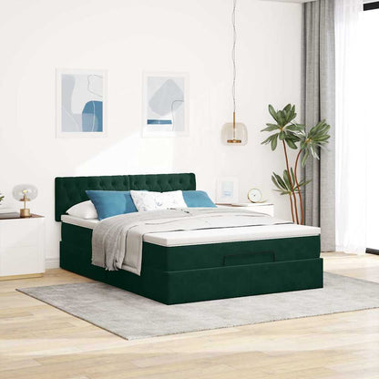 Struttura Letto Pouf con Materasso 140x200 cm in Velluto