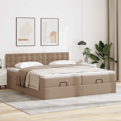 Struttura Letto Pouf con Materassi 160x200 cm Similpelle