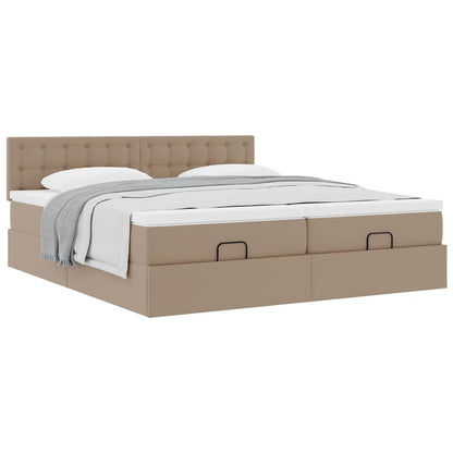 Struttura Letto Pouf con Materassi 160x200 cm Similpelle