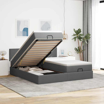 Struttura Letto Pouf con Materassi 160x200 cm in Tessuto