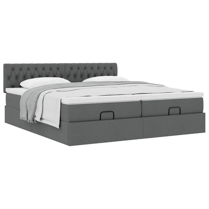 Struttura Letto Pouf con Materassi 160x200 cm in Tessuto