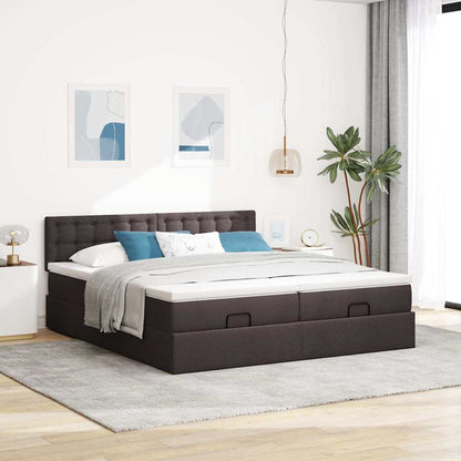 Struttura Letto Pouf con Materassi 160x200 cm in Tessuto