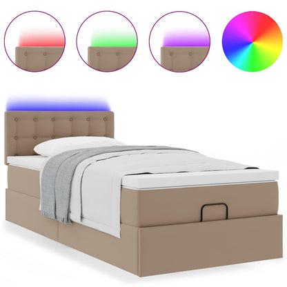 Struttura Letto Pouf con Materasso 90x190 cm Similpelle