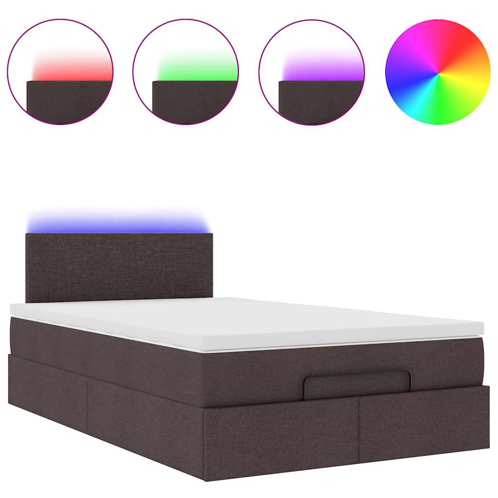 Struttura Letto Pouf con Materasso 80x200 cm in Tessuto