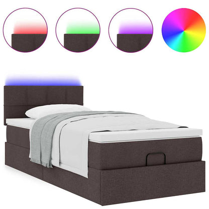Struttura Letto Pouf con Materasso 90x190 cm in Tessuto