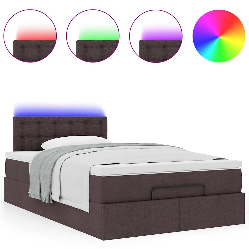 Struttura Letto Pouf con Materasso 80x200 cm in Tessuto