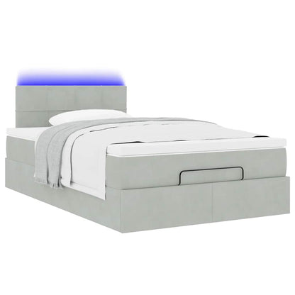 Struttura Letto Pouf con Materasso 120x200 cm Velluto