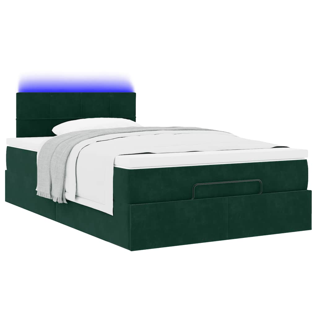 Struttura Letto Pouf con Materasso 120x200 cm Velluto