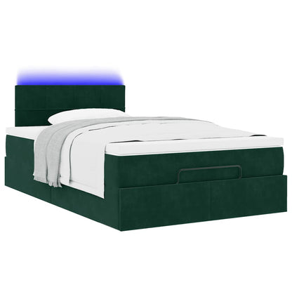 Struttura Letto Pouf con Materasso 120x200 cm Velluto