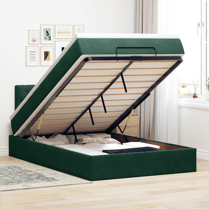 Struttura Letto Pouf con Materasso 120x200 cm Velluto