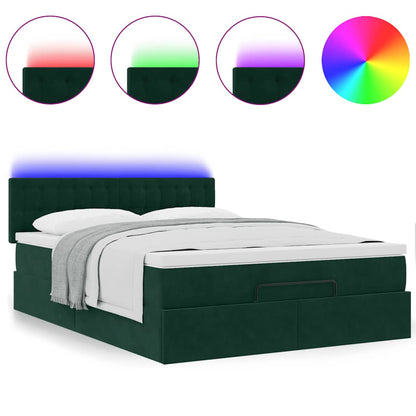 Struttura Letto Pouf con Materasso 140x200 cm in Velluto