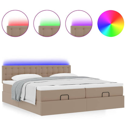 Struttura Letto Pouf con Materassi 160x200 cm Similpelle