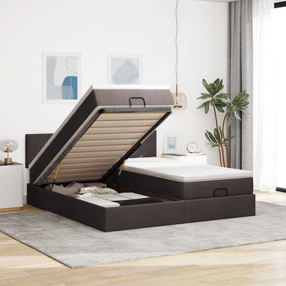 Struttura Letto Pouf con Materassi 180x200 cm in Tessuto