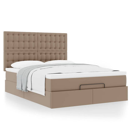 Struttura Letto Pouf con Materasso 140x200 cm Similpelle