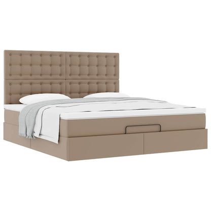 Struttura Letto Pouf con Materasso 180x200 cm Similpelle