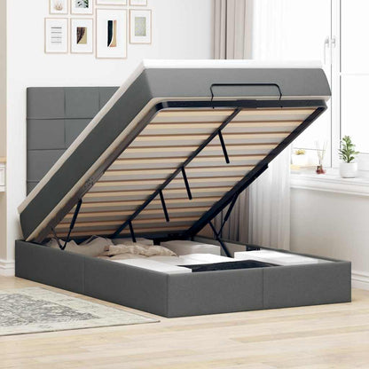 Struttura Letto Pouf con Materasso 80x200 cm in Tessuto