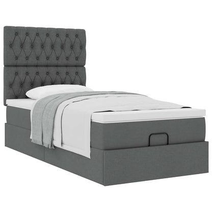 Struttura Letto Pouf con Materasso 100x200 cm in Tessuto