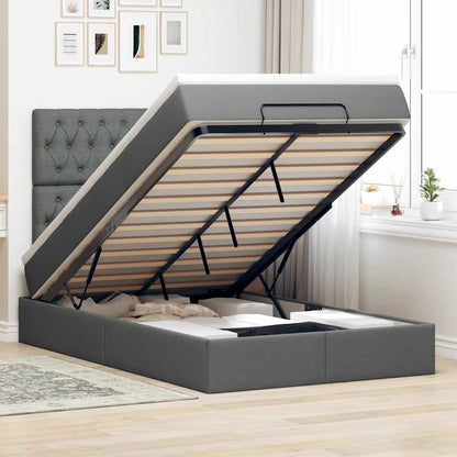 Struttura Letto Pouf con Materasso 80x200 cm in Tessuto