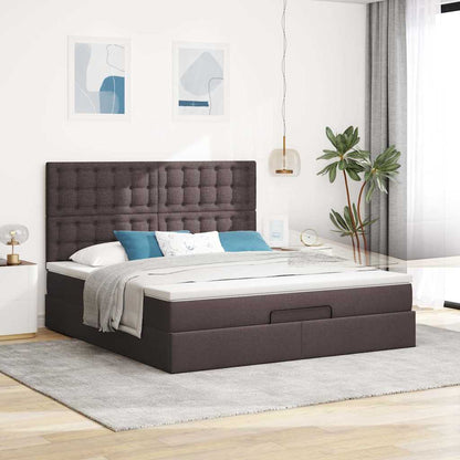 Struttura Letto Pouf con Materasso 160x200 cm in Tessuto