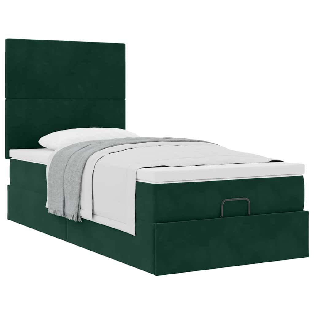 Struttura Letto Pouf con Materassi 80x200 cm Velluto