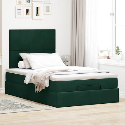 Struttura Letto Pouf con Materassi 120x190 cm Velluto