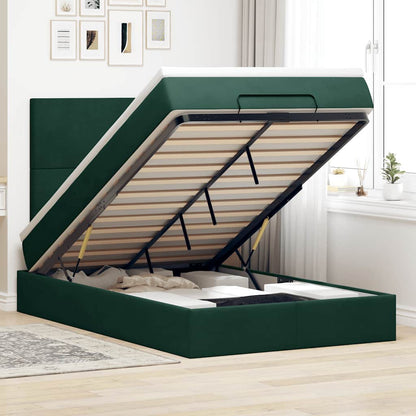 Struttura Letto Pouf con Materassi 120x190 cm Velluto