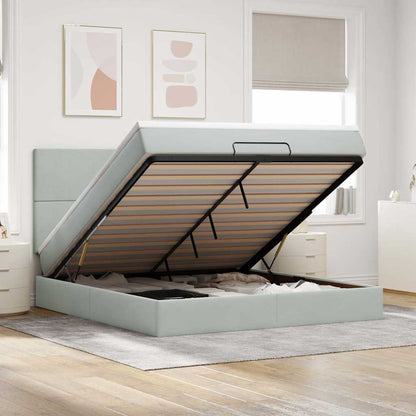 Struttura Letto Pouf con Materassi 160x200 cm in Velluto
