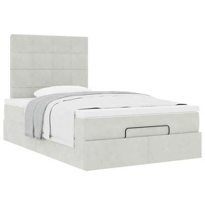 Struttura Letto Pouf con Materassi 120x200 cm Velluto