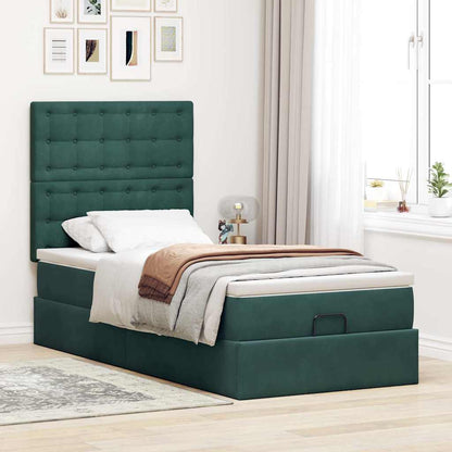 Struttura Letto Pouf con Materassi 80x200 cm Velluto