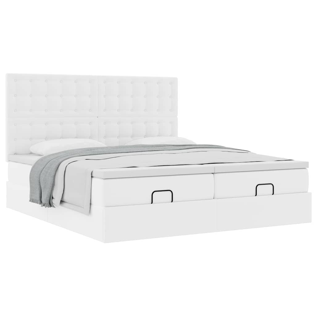 Struttura Letto Pouf con Materassi 160x200 cm Similpelle
