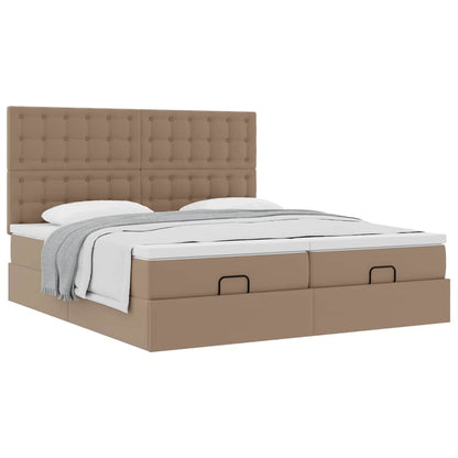 Struttura Letto Pouf con Materassi 160x200 cm Similpelle